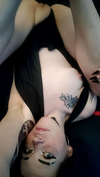 Luckily I'm Flexible - Seductive Goth Pussy Pose'