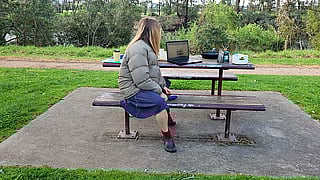 Dripping Wet in Public - Watch Me Play with My Grooling Pussy!'