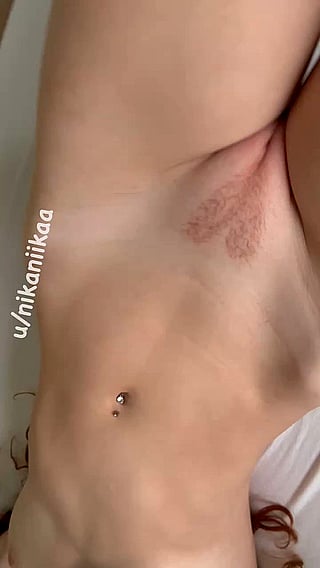 Pale Redhead Teases Her Perfect Puffy Pussy with Built-In Design'
